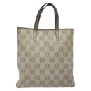 LOEWE Anagram Hand Bag PVC Leather Gray Auth 128042-13