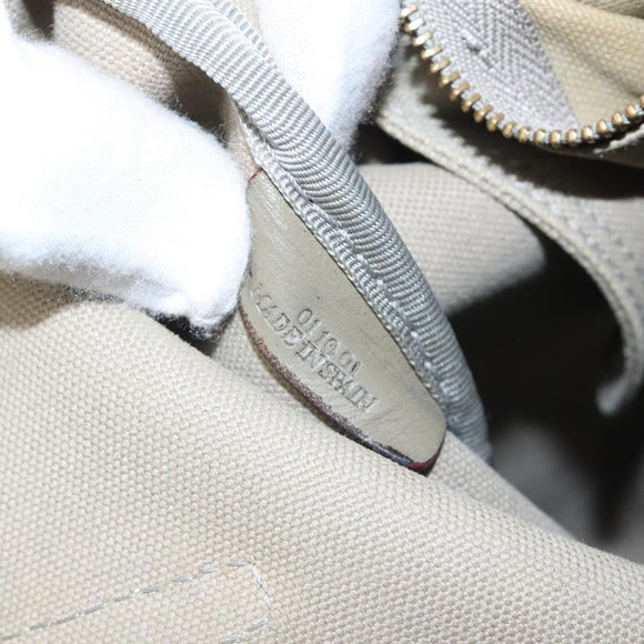 LOEWE Anagram Hand Bag PVC Leather Gray Auth 128042