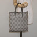 LOEWE Anagram Hand Bag PVC Leather Gray Auth 128042-21