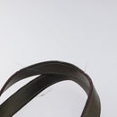 LOEWE Anagram Hand Bag PVC Leather Gray Auth 128042-14