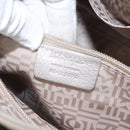 Salvatore Ferragamo Gancini Shoulder Bag Leather Silver Auth 128044-23