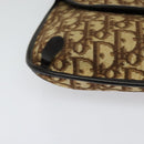 Christian Dior Trotter Canvas Shoulder Bag Brown Gold Auth 128045-9