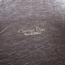 Christian Dior Trotter Canvas Shoulder Bag Brown Gold Auth 128045-11