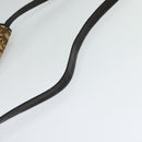 Christian Dior Trotter Canvas Shoulder Bag Brown Gold Auth 128045-7