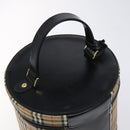 Burberrys Nova Check Vanity Pouch Canvas Beige Gold Auth 128047V-6