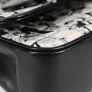 CHANEL Chain COCO Mark Choco Bar Shoulder Bag Satin Black White CC Auth 128055V-10