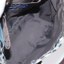 BURBERRY Nova Check Blue Label Hand Bag Nylon Blue Silver Auth 128058-11