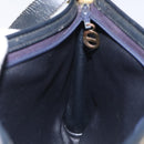 Christian Dior Trotter Canvas Shoulder Bag Navy Gold Auth 128065-18