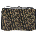 Christian Dior Trotter Canvas Shoulder Bag Navy Gold Auth 128065-3