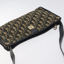 Christian Dior Trotter Canvas Shoulder Bag Navy Gold Auth 128065-6