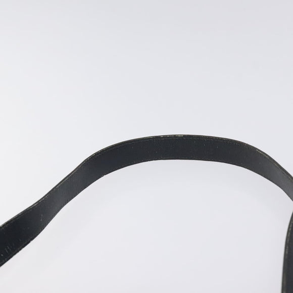 Christian Dior Trotter Canvas Shoulder Bag Navy Gold Auth 128065