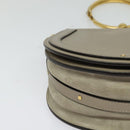 Chloe Nile Hand Bag Leather 2way Beige Gold Auth 128074-9