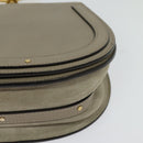 Chloe Nile Hand Bag Leather 2way Beige Gold Auth 128074-14