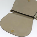 Chloe Nile Hand Bag Leather 2way Beige Gold Auth 128074-10