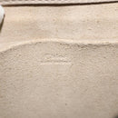 Chloe Nile Hand Bag Leather 2way Beige Gold Auth 128074-18