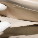 Chloe Nile Hand Bag Leather 2way Beige Gold Auth 128074-21