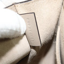 Chloe Nile Hand Bag Leather 2way Beige Gold Auth 128074-12