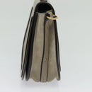 Chloe Nile Hand Bag Leather 2way Beige Gold Auth 128074-4