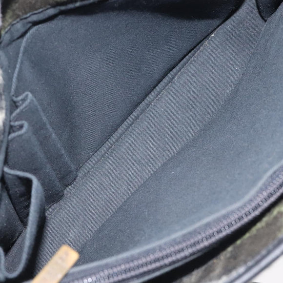 BURBERRY Nova Check Hand Bag Wool Khaki Auth 128075