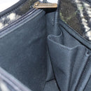 BURBERRY Nova Check Hand Bag Wool Khaki Auth 128075-18