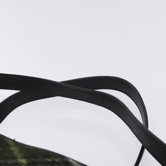 BURBERRY Nova Check Hand Bag Wool Khaki Auth 128075