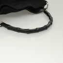 GUCCI Bamboo Hand Bag Canvas 2way Black Silver 001 1638 Auth 128076-7