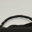 GUCCI Bamboo Hand Bag Canvas 2way Black Silver 001 1638 Auth 128076-8