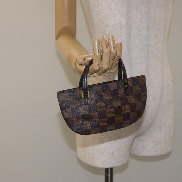 LOUIS VUITTON Damier Ebene Manosque GM Accessory Pouch N51120 LV Auth 128086