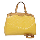 LOUIS VUITTON Monogram Vernis Blair MM Hand Bag 2way Citrin M90108 Auth 128087-1