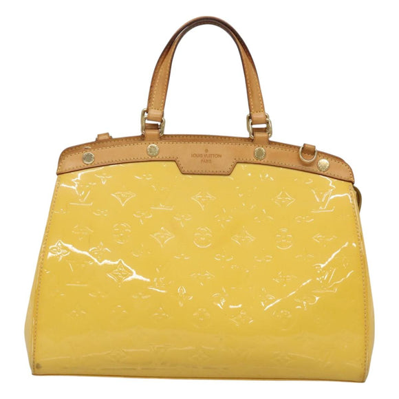 LOUIS VUITTON Monogram Vernis Blair MM Hand Bag 2way Citrin M90108 Auth 128087