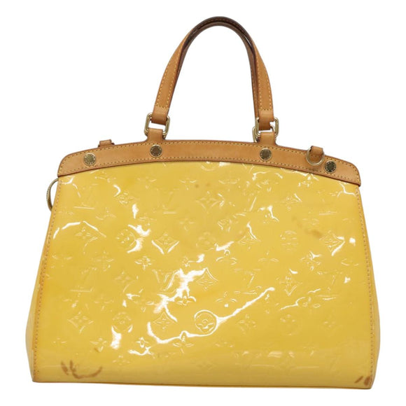 LOUIS VUITTON Monogram Vernis Blair MM Hand Bag 2way Citrin M90108 Auth 128087