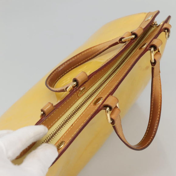 LOUIS VUITTON Monogram Vernis Blair MM Hand Bag 2way Citrin M90108 Auth 128087