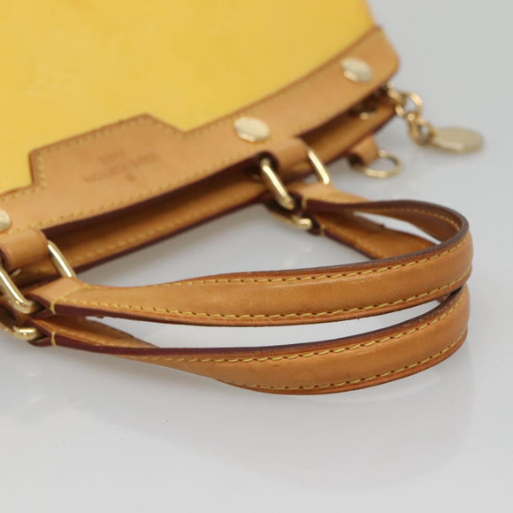 LOUIS VUITTON Monogram Vernis Blair MM Hand Bag 2way Citrin M90108 Auth 128087