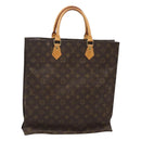 LOUIS VUITTON Monogram Sac Plat Hand Bag M51140 LV Auth 128090-1