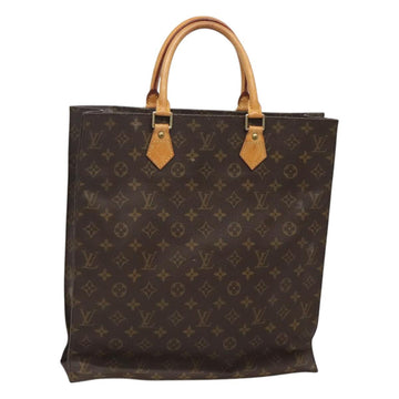 LOUIS VUITTON Monogram Sac Plat Hand Bag M51140 LV Auth 128090