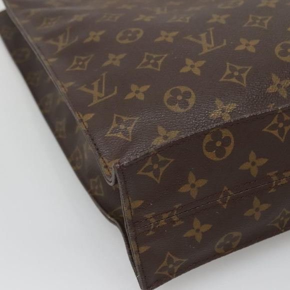 LOUIS VUITTON Monogram Sac Plat Hand Bag M51140 LV Auth 128090