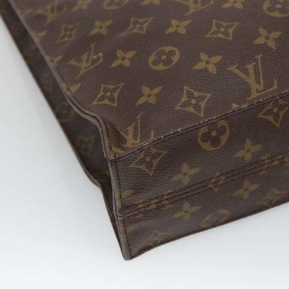 LOUIS VUITTON Monogram Sac Plat Hand Bag M51140 LV Auth 128090