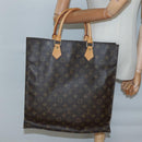 LOUIS VUITTON Monogram Sac Plat Hand Bag M51140 LV Auth 128090-19