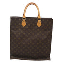 LOUIS VUITTON Monogram Sac Plat Hand Bag M51140 LV Auth 128090-13