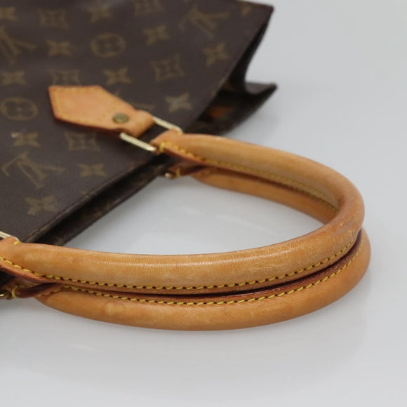 LOUIS VUITTON Monogram Sac Plat Hand Bag M51140 LV Auth 128090