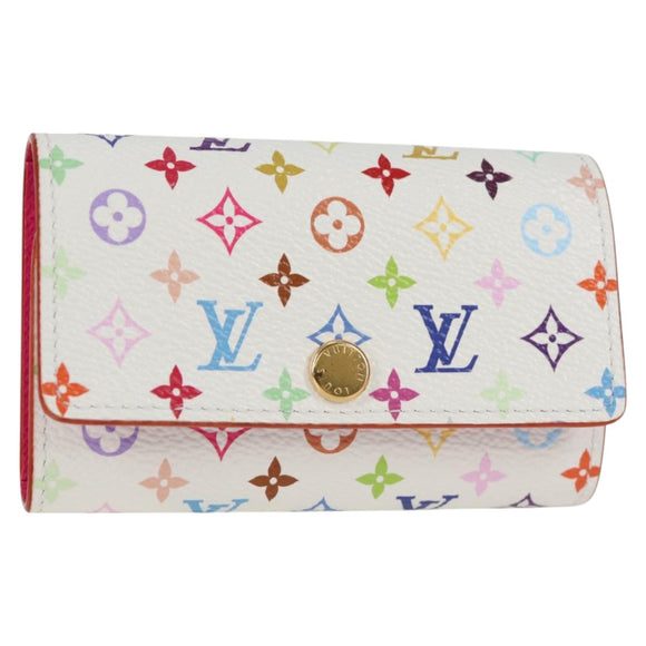 LOUIS VUITTON Multicolor LV x TM Multicles6 Key Case White M14092 Auth 128097SM