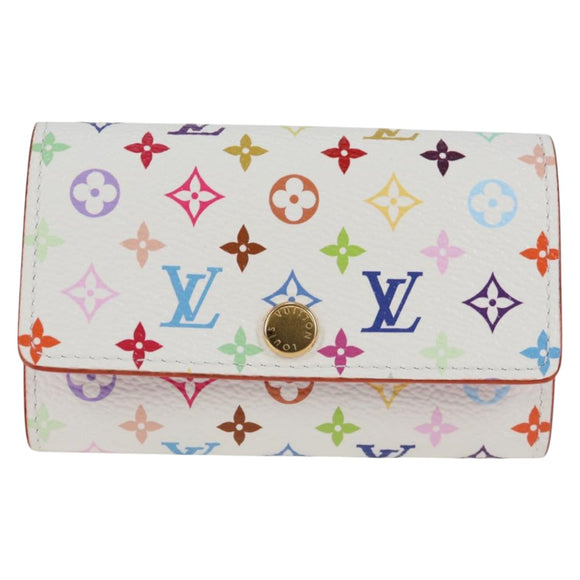 LOUIS VUITTON Multicolor LV x TM Multicles6 Key Case White M14092 Auth 128097SM