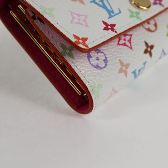 LOUIS VUITTON Multicolor LV x TM Multicles6 Key Case White M14092 Auth 128097SM