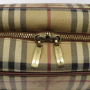 BURBERRY Nova Check Shoulder Bag PVC Leather Beige Gold Auth 128100-14