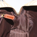 BURBERRY Nova Check Shoulder Bag PVC Leather Beige Gold Auth 128100-17