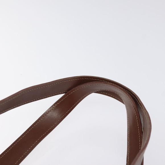 BURBERRY Nova Check Shoulder Bag PVC Leather Beige Gold Auth 128100