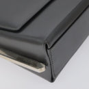 Salvatore Ferragamo Shoulder Bag Patent leather Silver tone Auth 128102-14