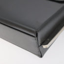 Salvatore Ferragamo Shoulder Bag Patent leather Silver tone Auth 128102-15