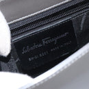 Salvatore Ferragamo Shoulder Bag Patent leather Silver tone Auth 128102-12