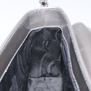 Salvatore Ferragamo Shoulder Bag Patent leather Silver tone Auth 128102-18